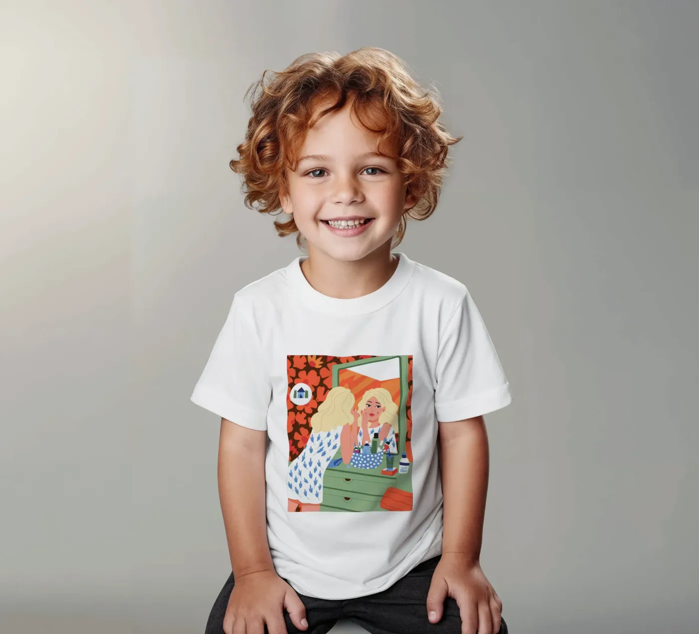 Vanity Reflection kids t-shirt by Prism Palette
