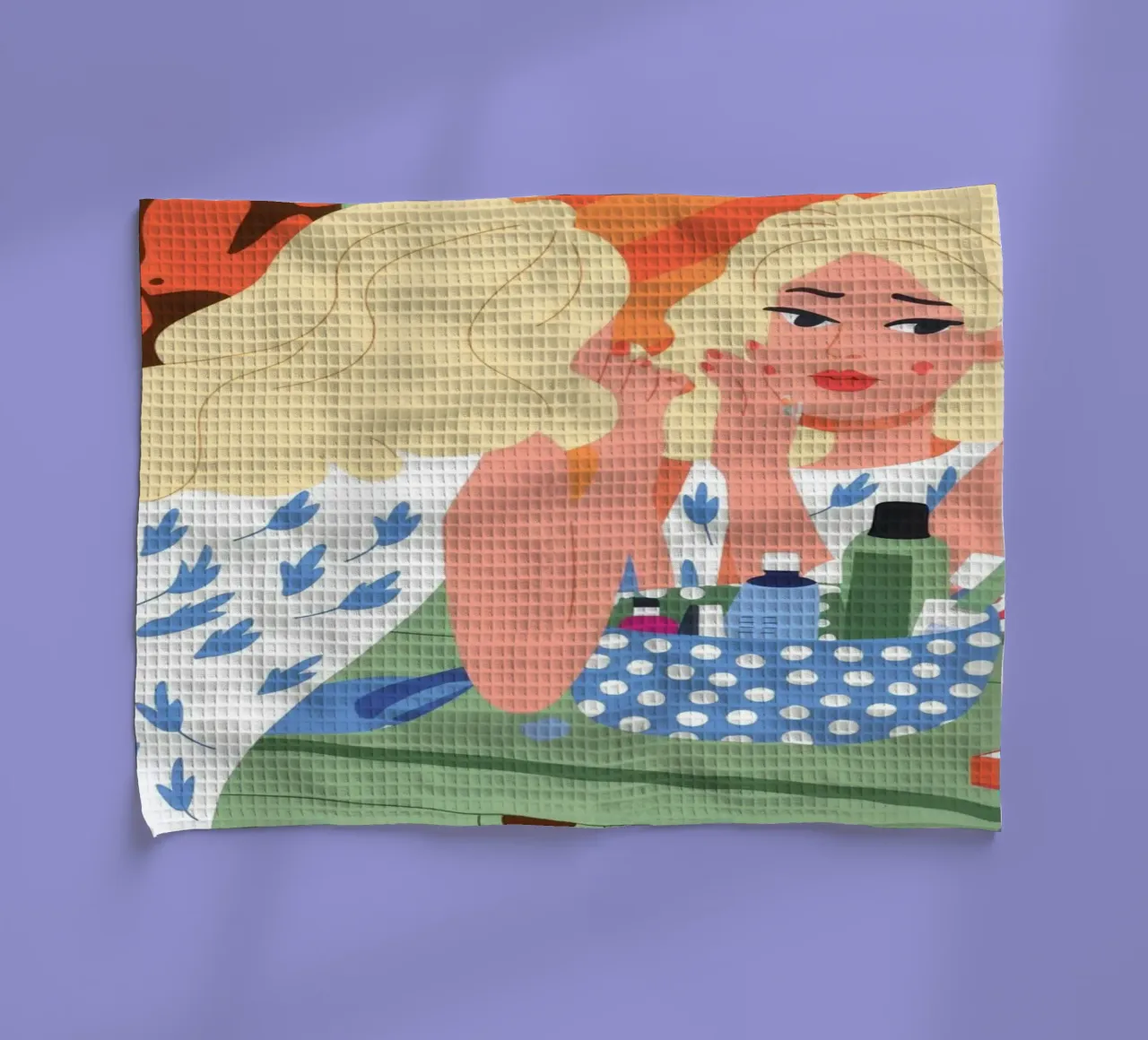 Réflexion sur la vanité torchon de Prism Palette