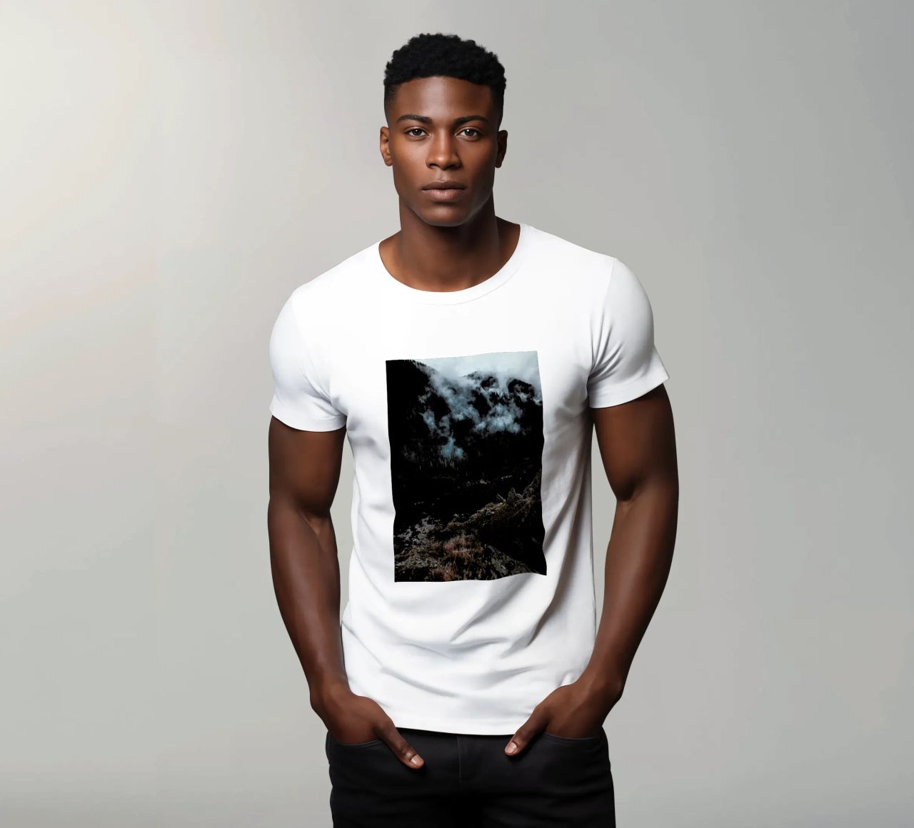 Trees and Clouds t-shirt da Sebastian Hilgetag