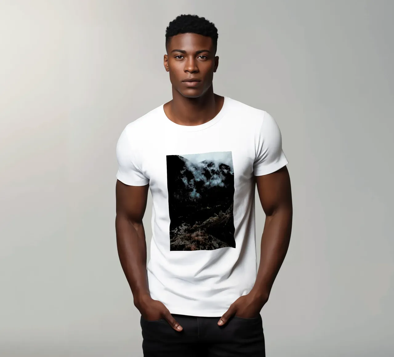 Trees and Clouds T-Shirt von Sebastian Hilgetag