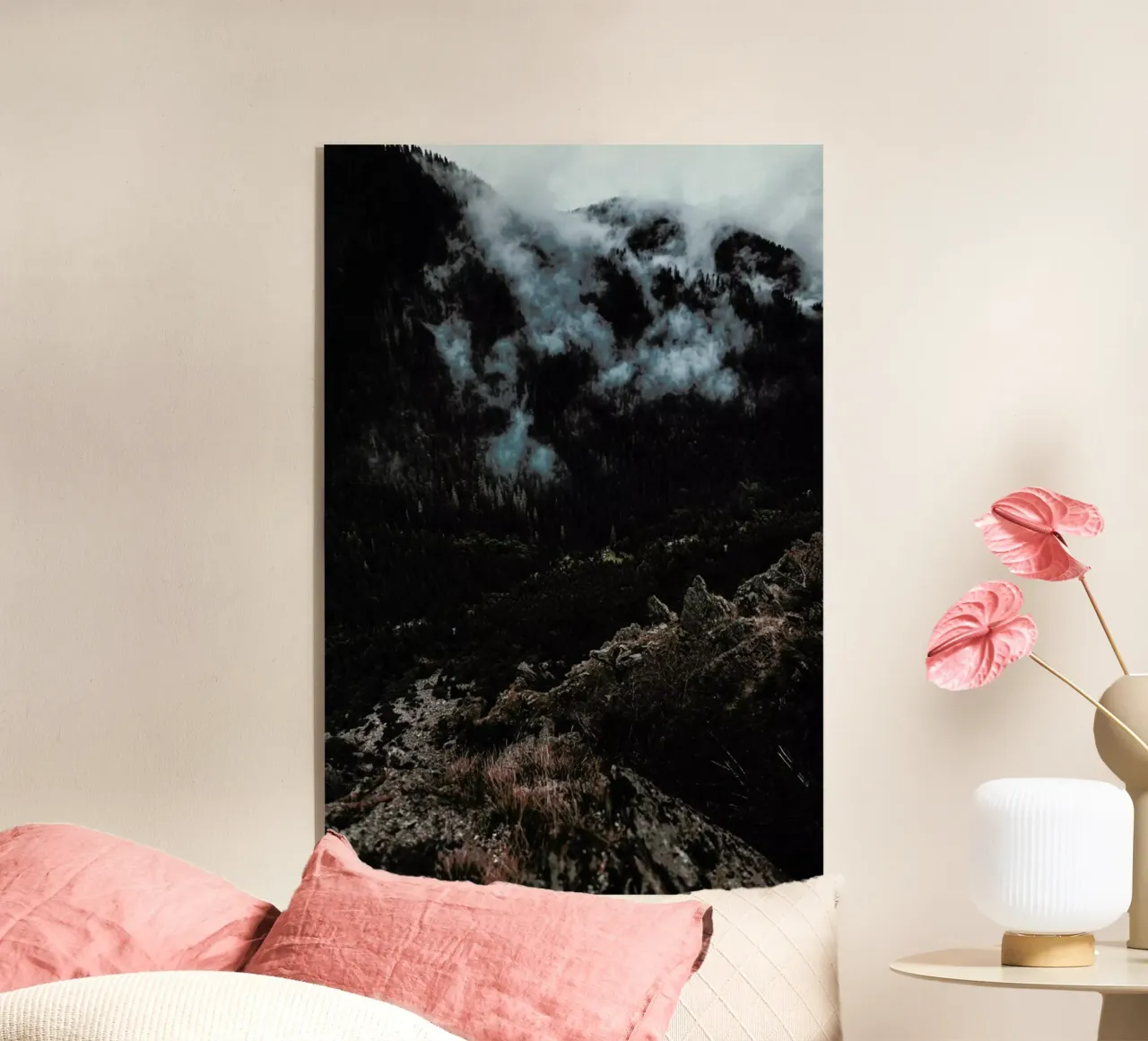 Trees and Clouds Acryl-Glas von Sebastian Hilgetag