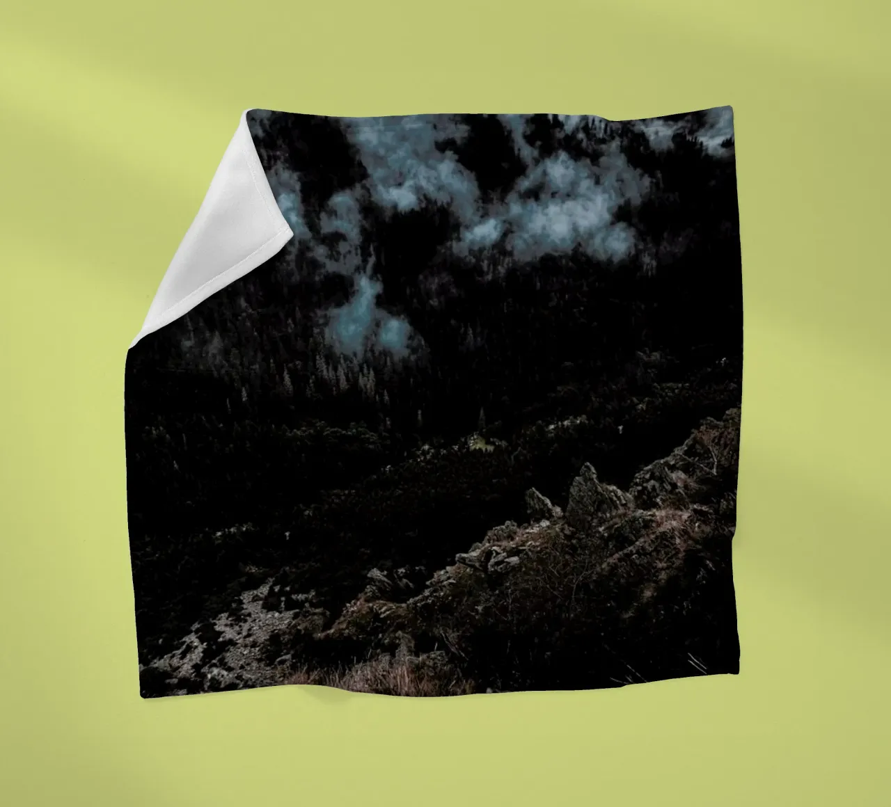 Trees and Clouds fleece blanket by Sebastian Hilgetag