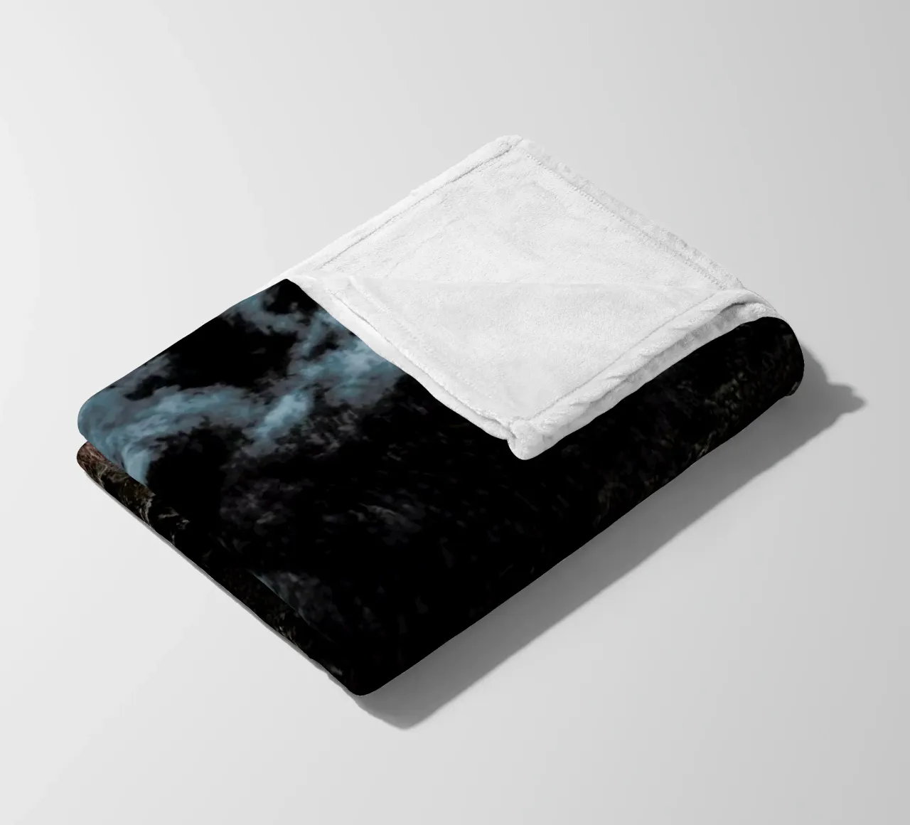 Trees and Clouds fleece blanket by Sebastian Hilgetag