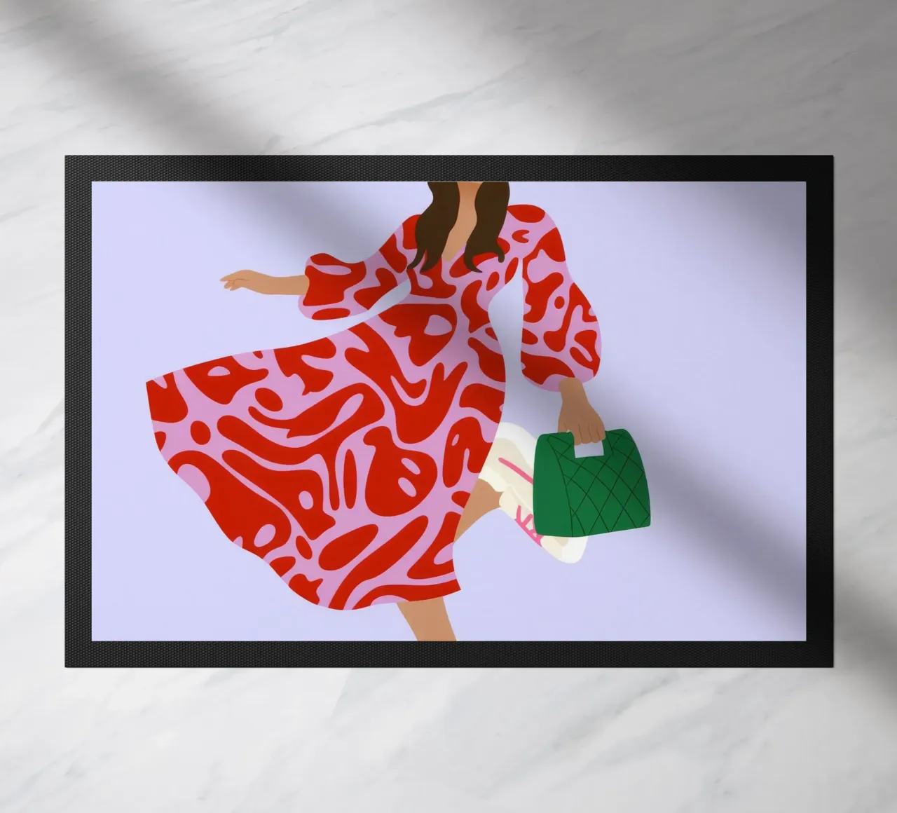 Dynamic Red Elegance doormat by Prism Palette