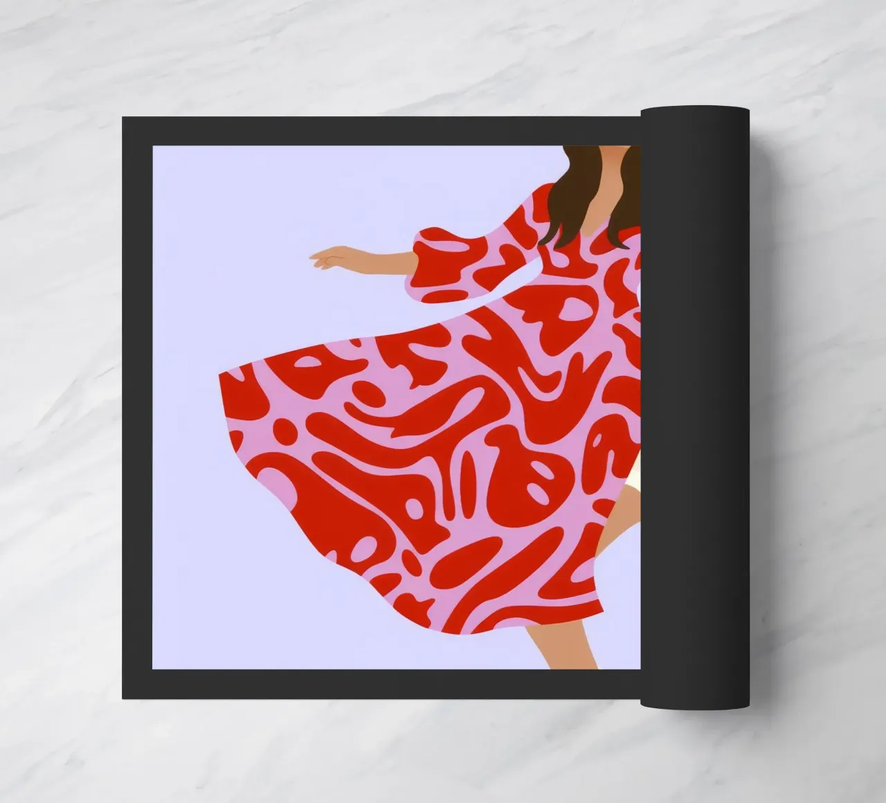 Dynamic Red Elegance doormat by Prism Palette