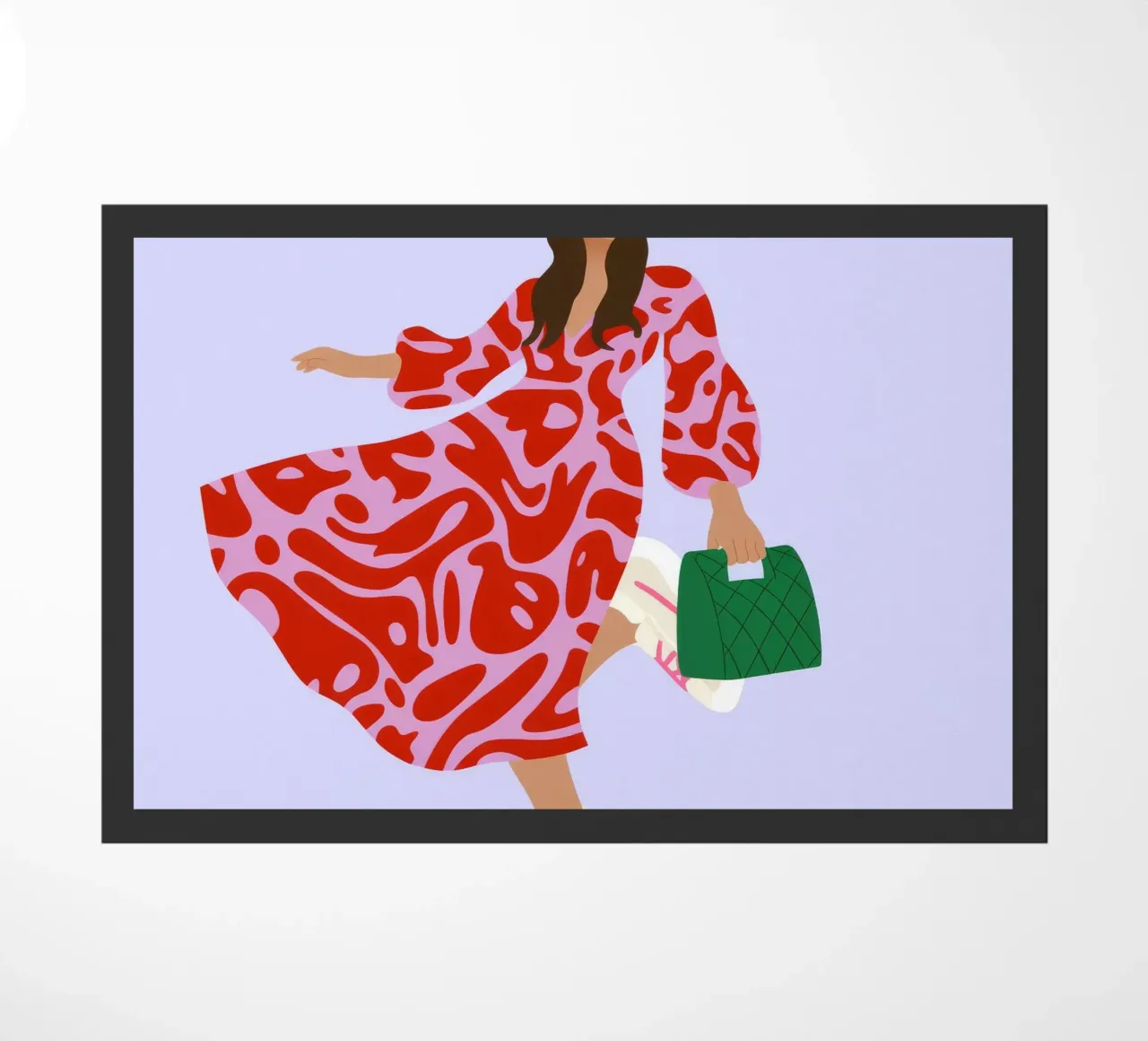 Dynamic Red Elegance doormat by Prism Palette