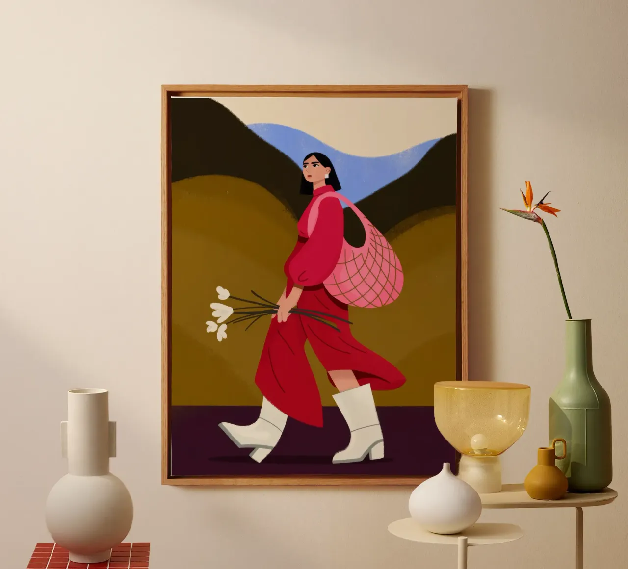 Journey Through Nature canvas with Floater frame by Prism Palette