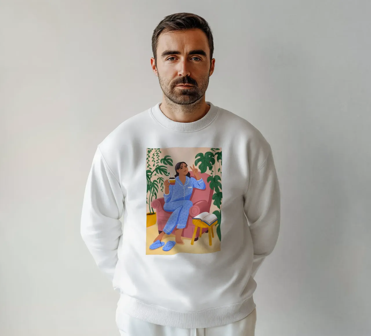 Relaxed Morning Routine sweatshirt by Prism Palette
