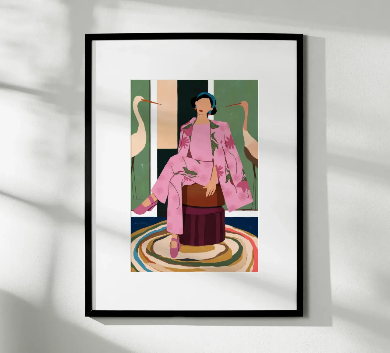 Fiducia rosa elegante poster con telaio in legno da Prism Palette