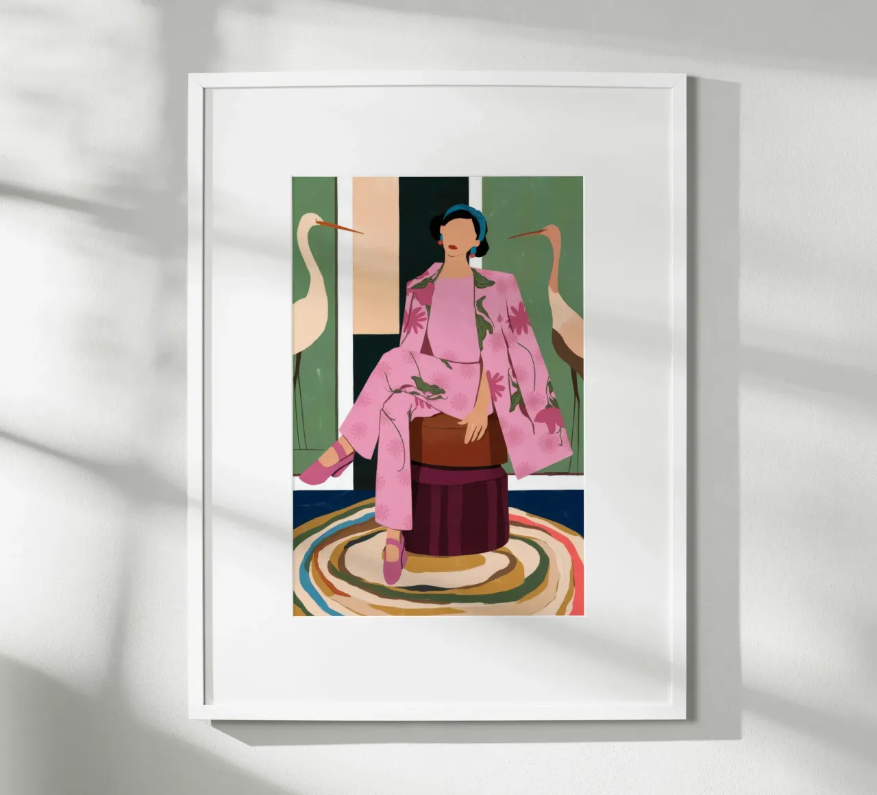 Fiducia rosa elegante poster con telaio in legno da Prism Palette