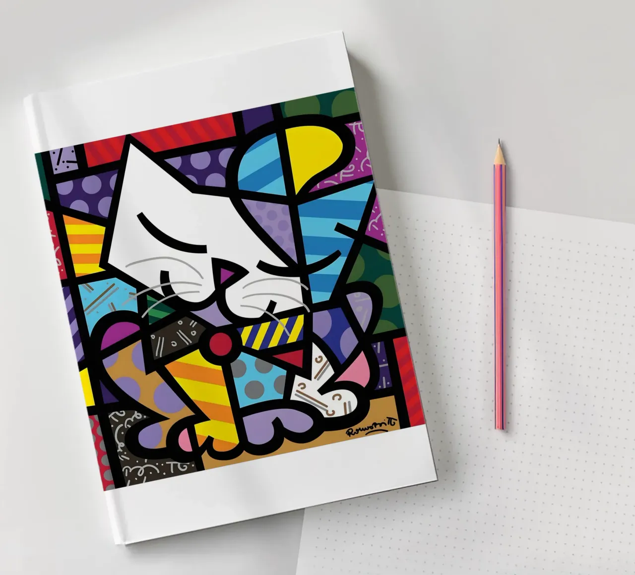 Die Katze Romero Britto Notizbuch von Perdana shop