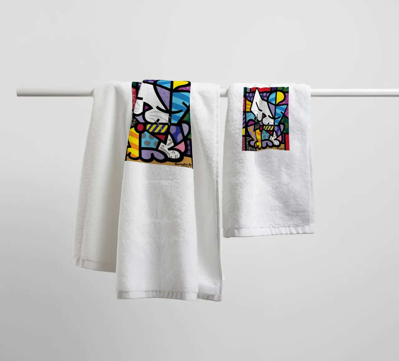 Die Katze Romero Britto Handtuch von Perdana shop