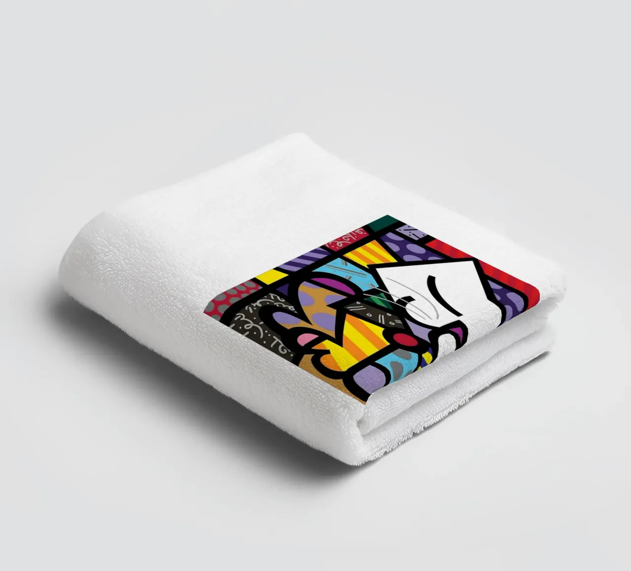 Die Katze Romero Britto Handtuch von Perdana shop