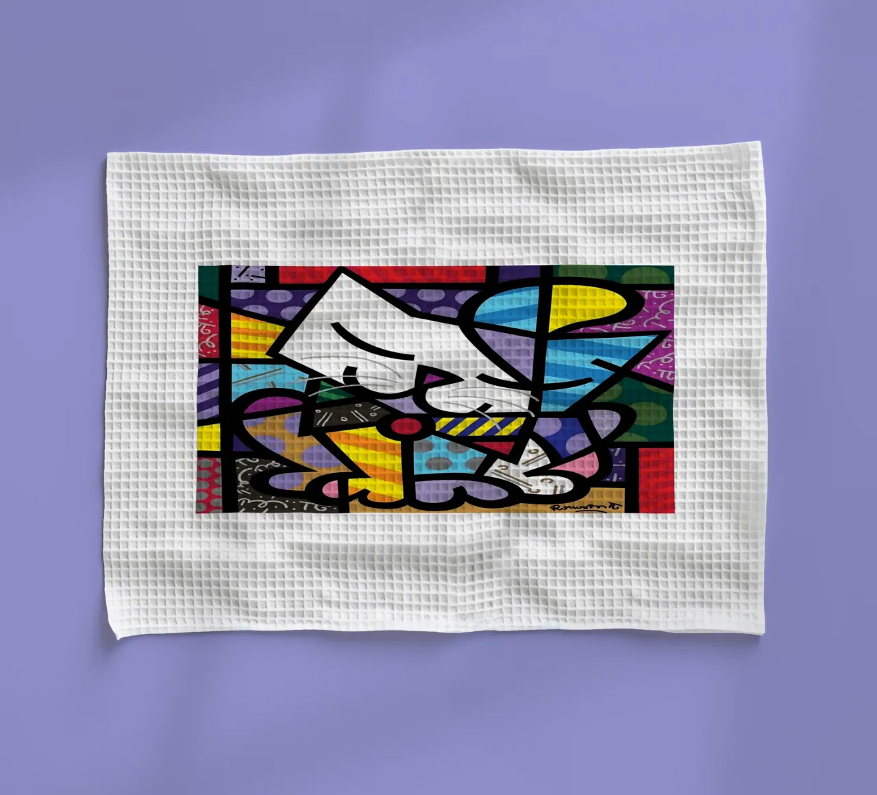 Die Katze Romero Britto Geschirrtuch von Perdana shop