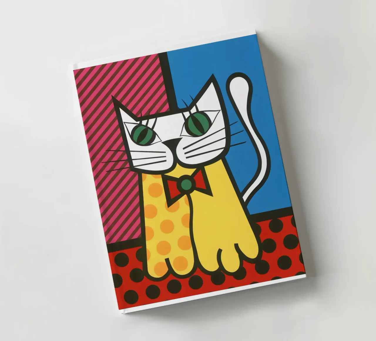 Chat jaune Romero Britto carnet de notes de Perdana shop