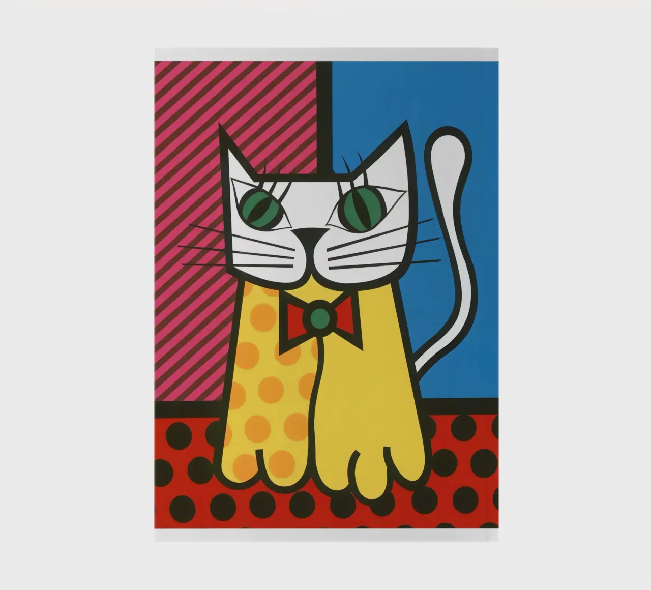 Chat jaune Romero Britto carnet de notes de Perdana shop