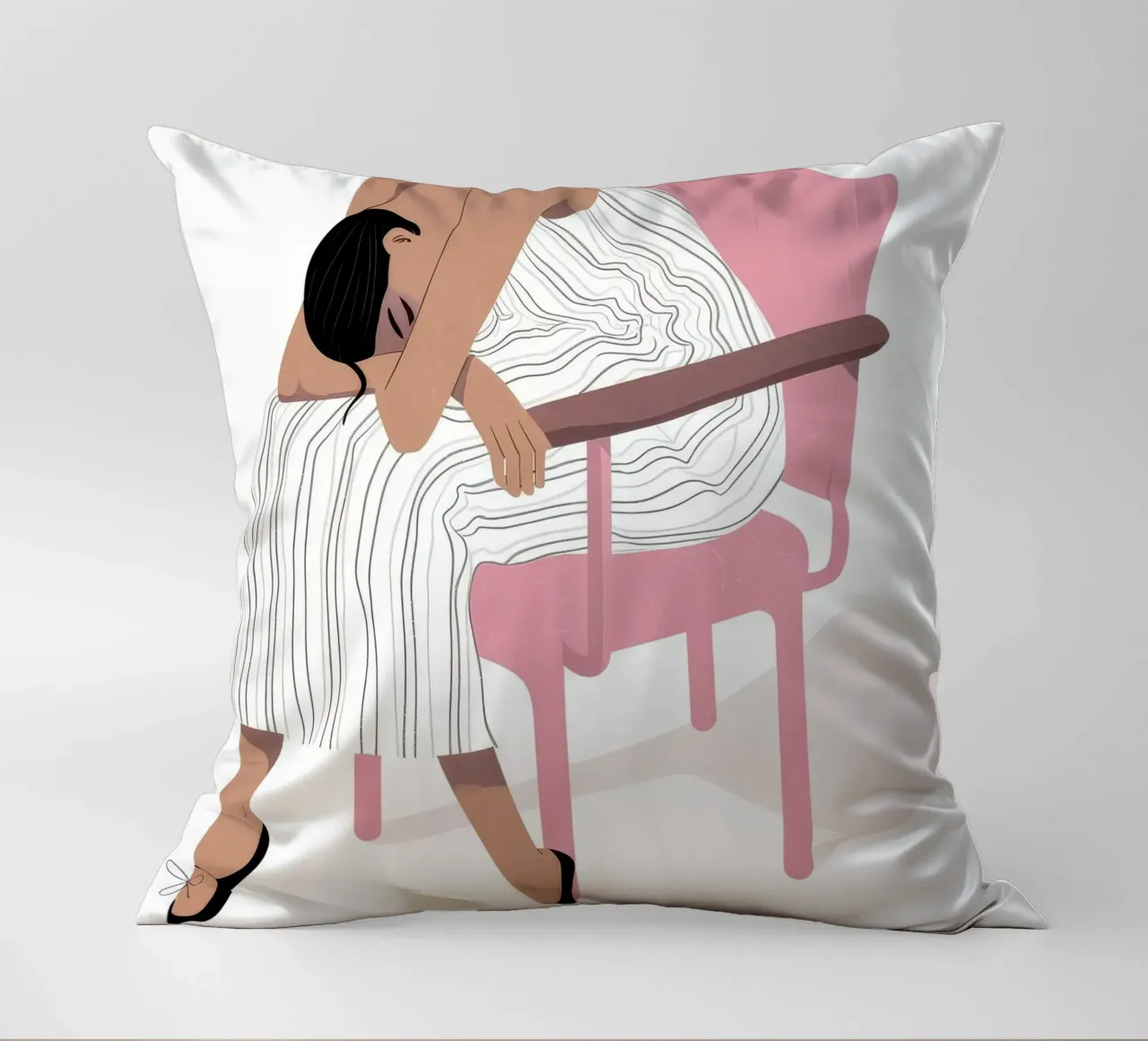 Exhausted Elegance Rest decorative cushion by Prism Palette
