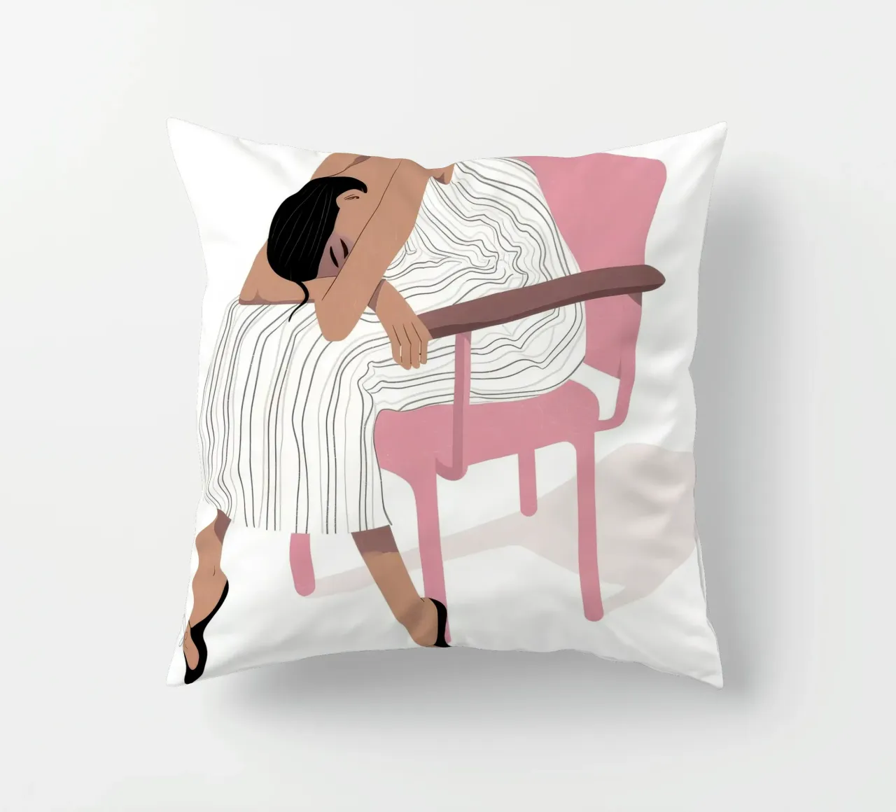 Exhausted Elegance Rest decorative cushion by Prism Palette
