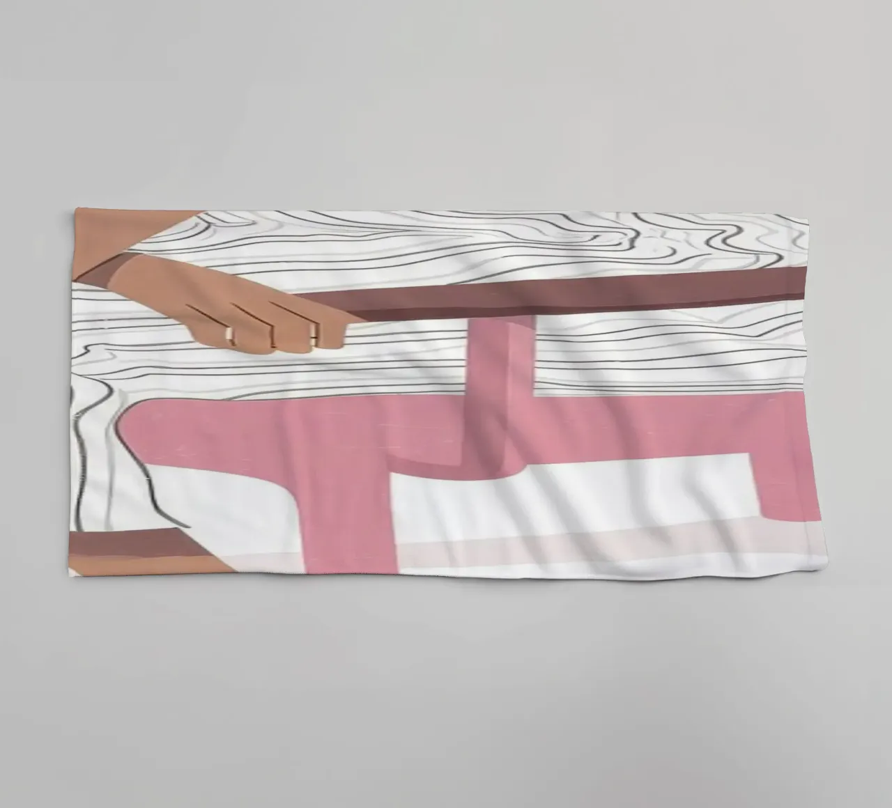 Uitgeputte Elegantie Rust badhanddoek van Prism Palette