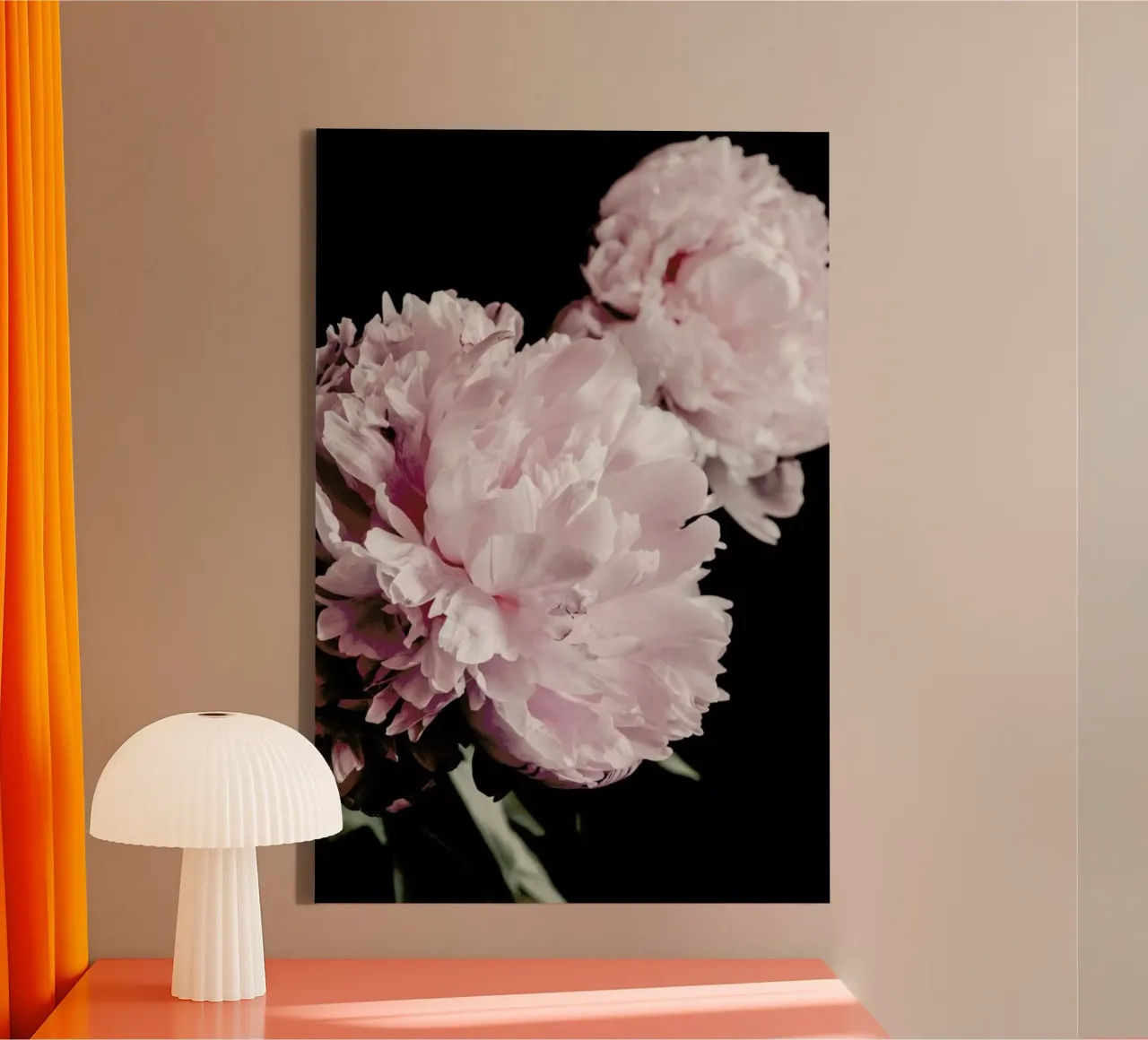 Two Peonies Leinwand von Flora & Fauna