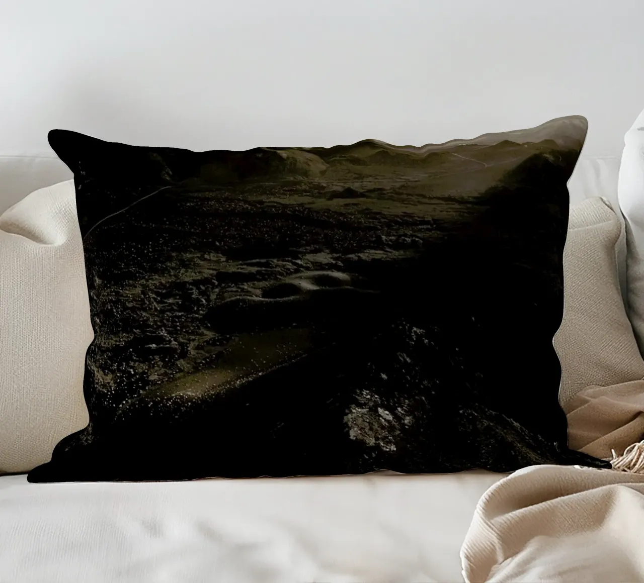 Volcanic Landscape II decorative cushion by Chris Abatzis