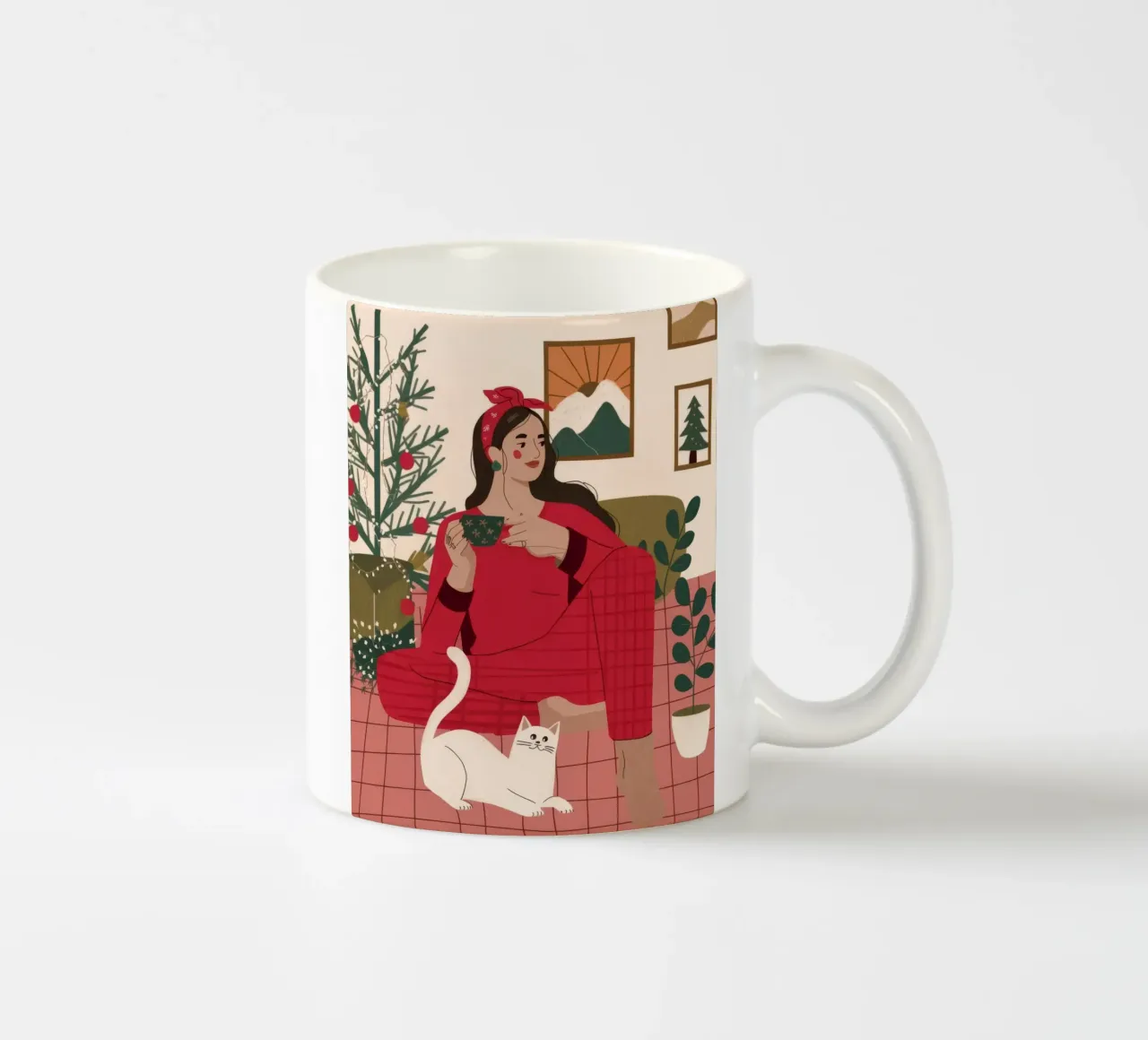 Festive Cozy Whimsy ceramic mug by Prism Palette