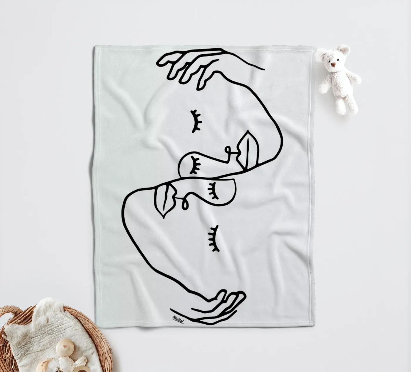 Carefully fleece blanket by Ninhol