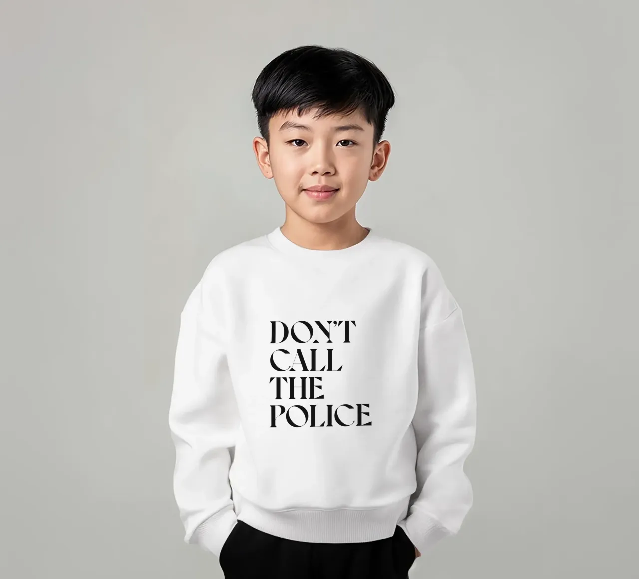 NON CHIAMARE LA POLIZIA felpa bambino da n.4