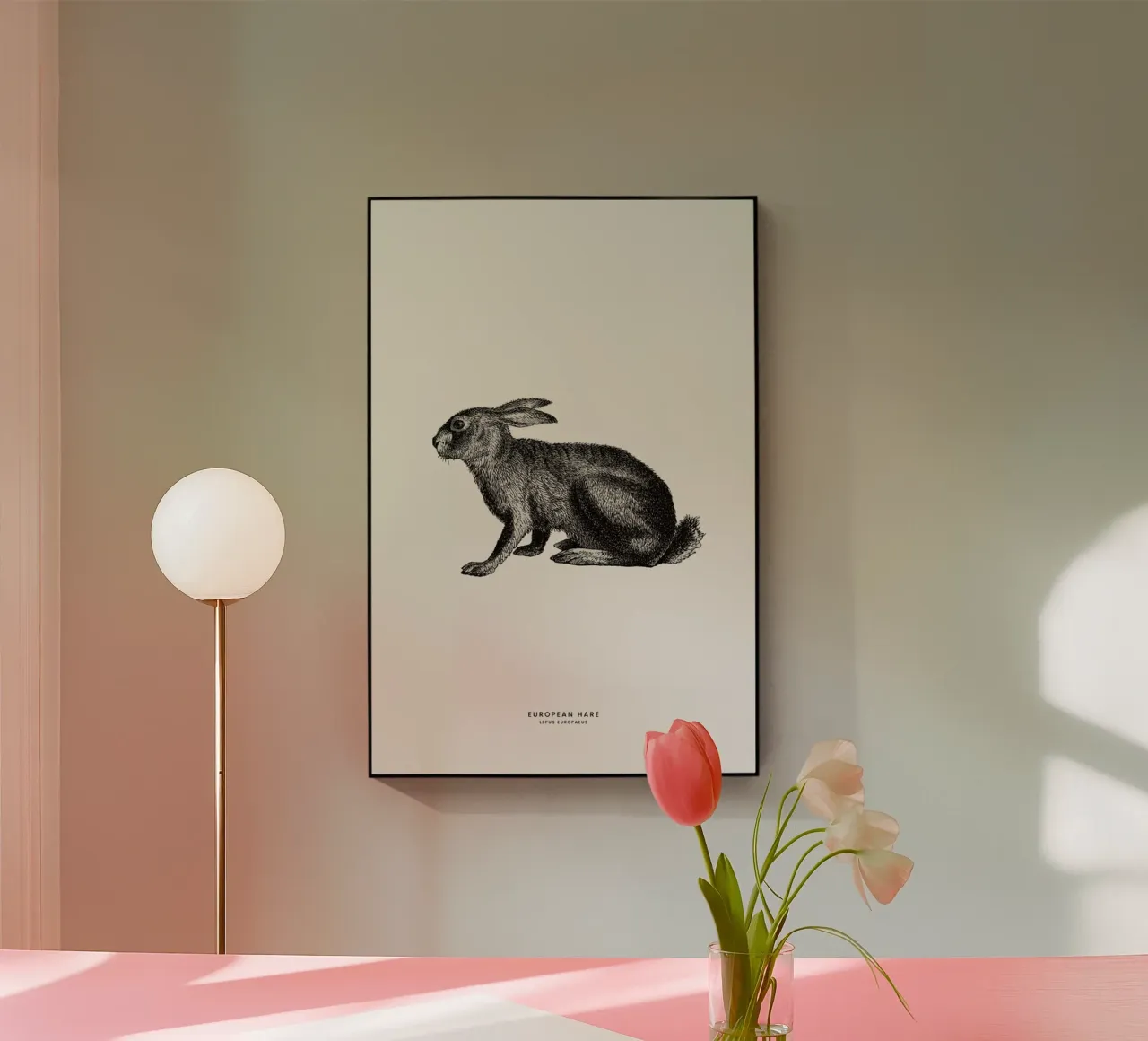 European Hare plexiglass da Flora & Fauna