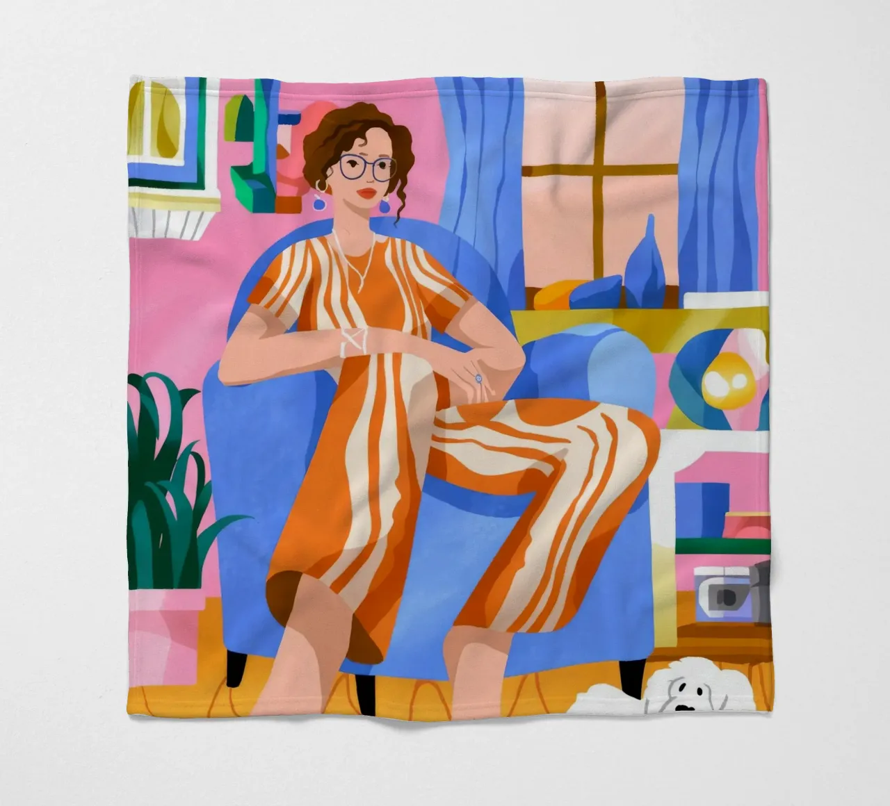 Cozy Morning Ritual fleece blanket by Prism Palette