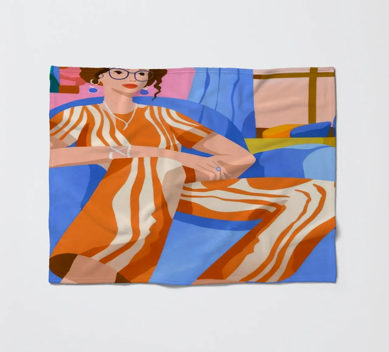 Cozy Morning Ritual fleece blanket by Prism Palette
