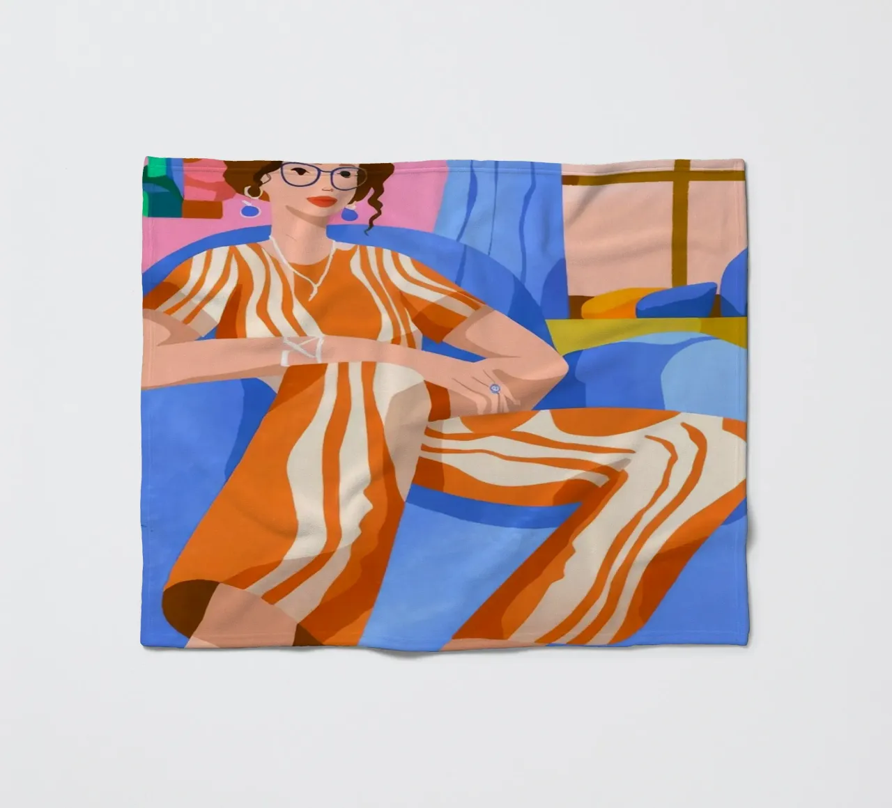Cozy Morning Ritual fleece blanket by Prism Palette