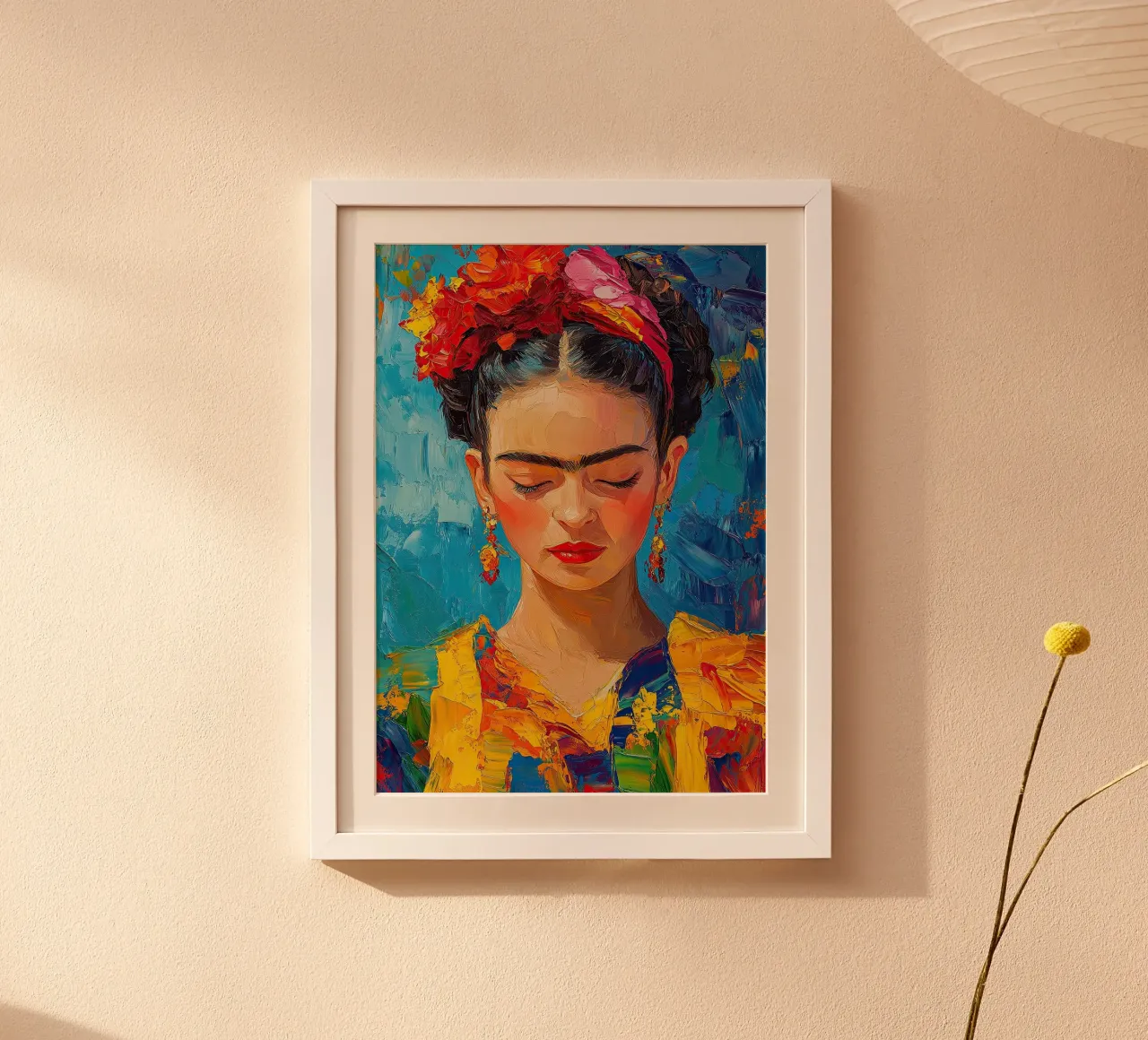 Frida Kahlo - Orizzonti di speranza poster con telaio in plastica da Fantasias Florales