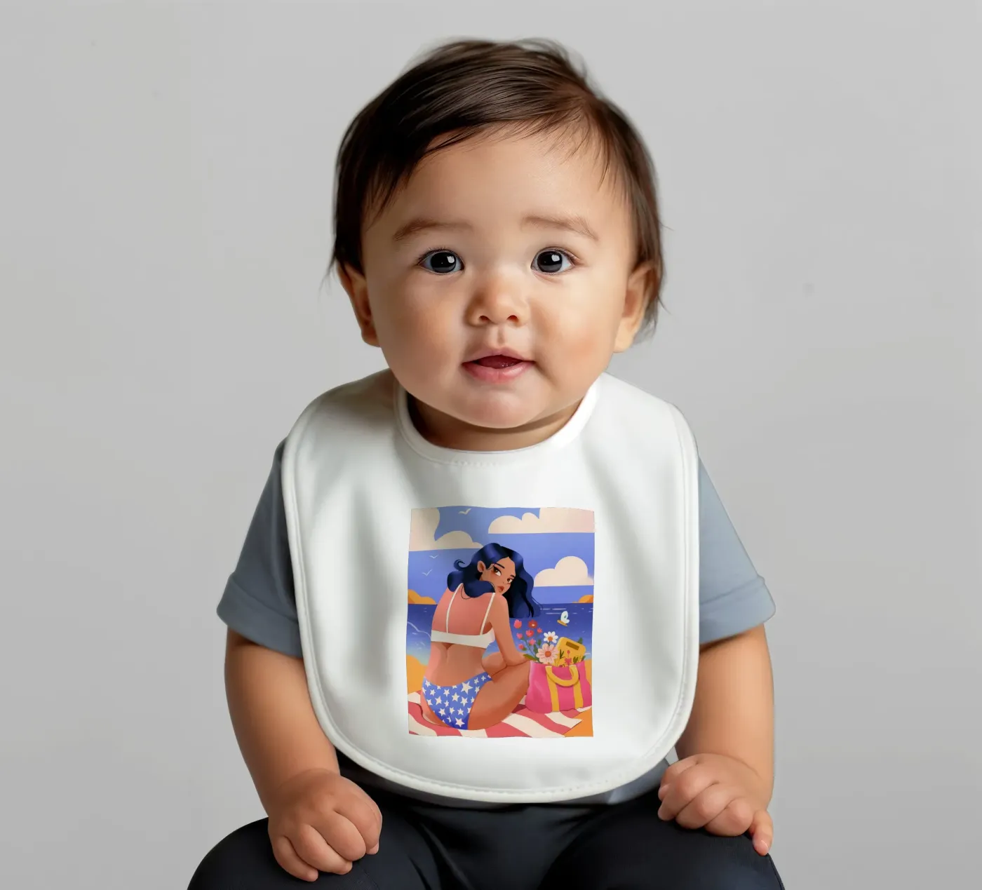 Seaside Reflexion Eleganz Babylätzchen von Prism Palette