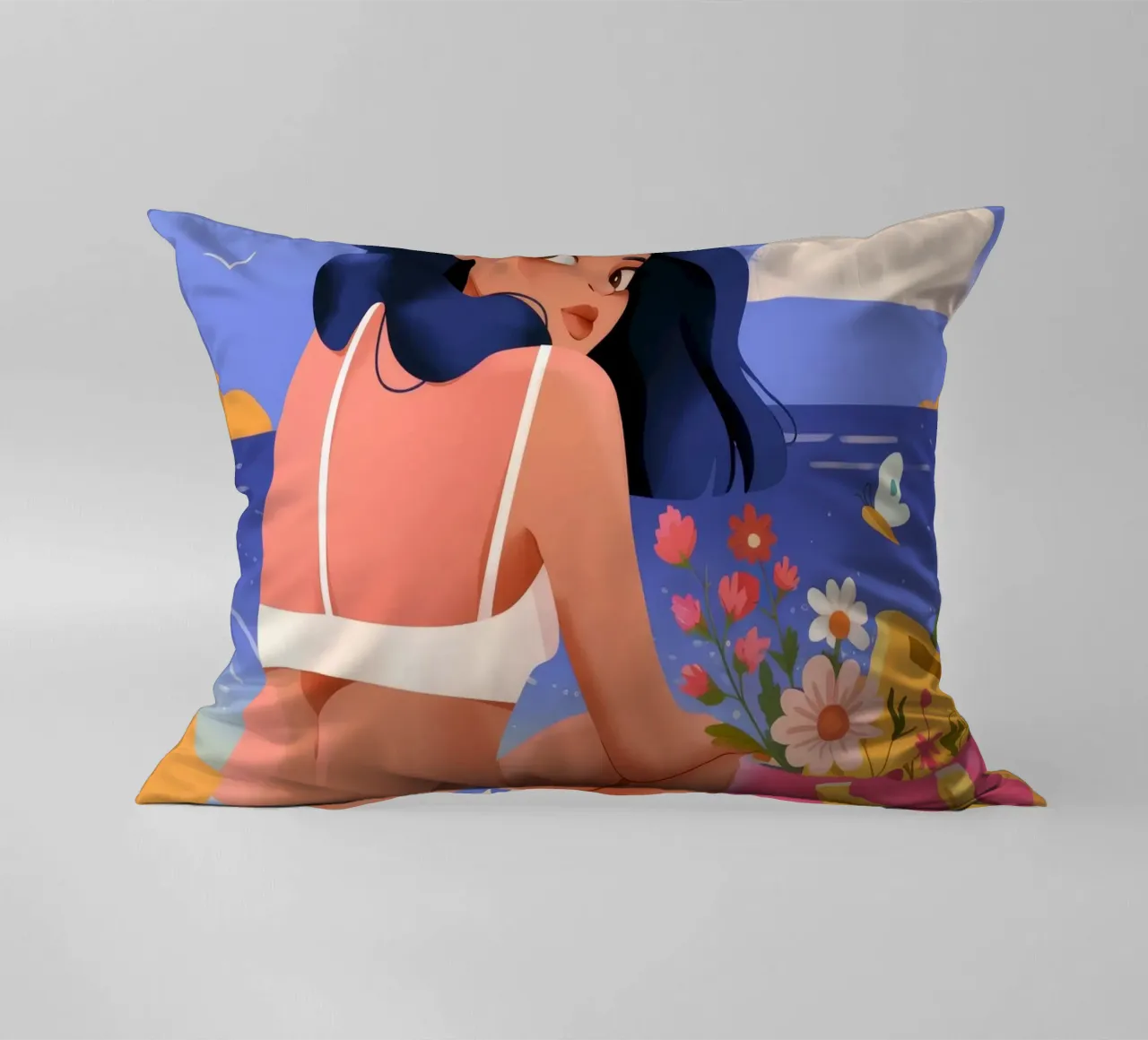 Eleganza del riflesso del mare cuscino da Prism Palette