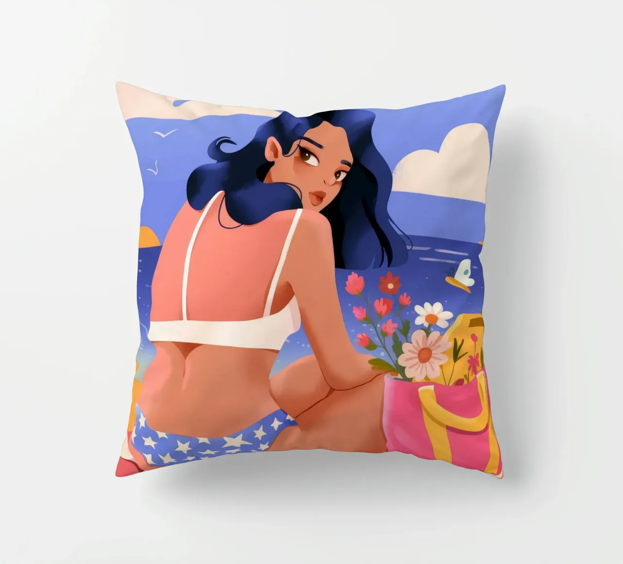 Eleganza del riflesso del mare cuscino da Prism Palette