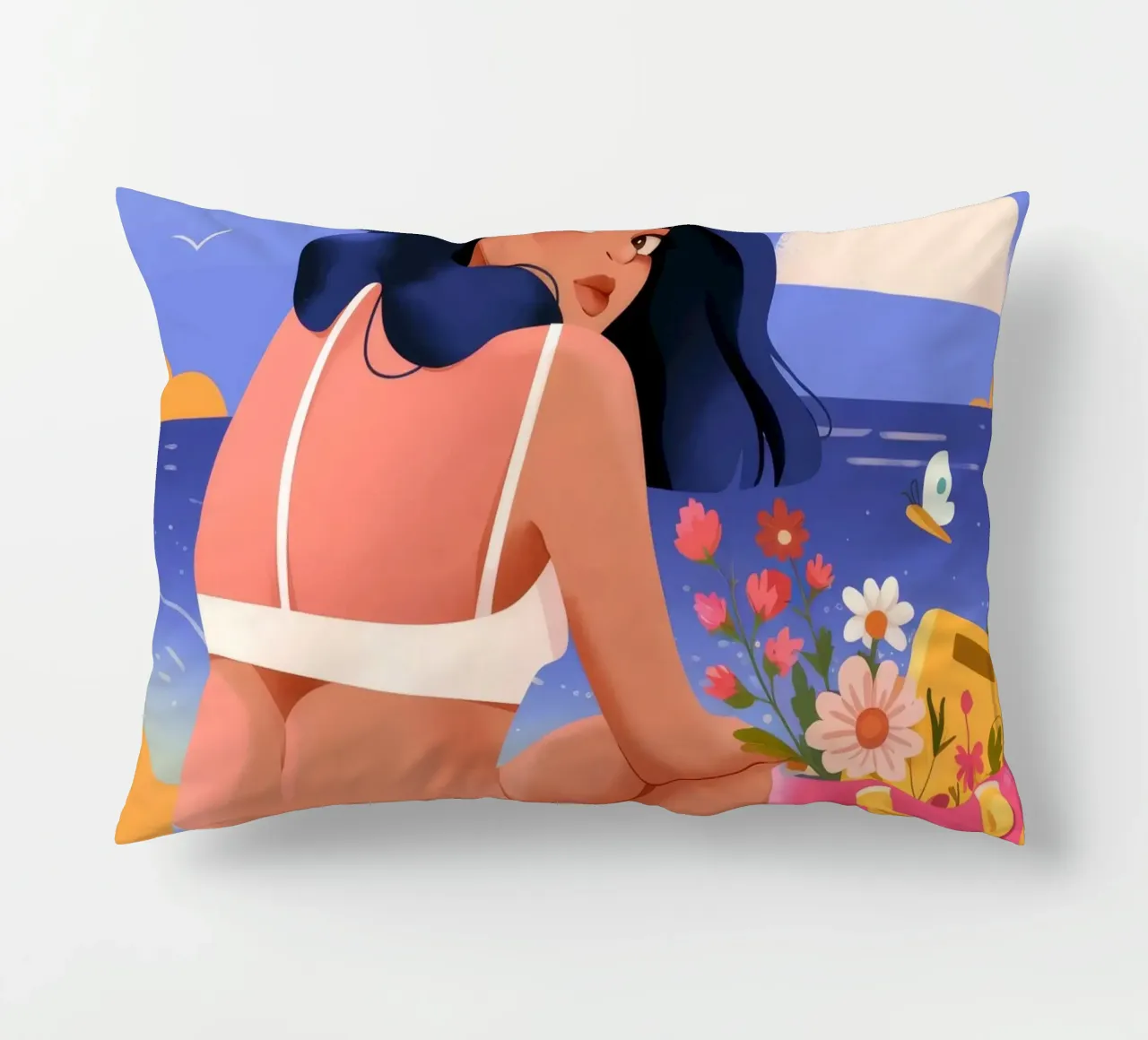 Eleganza del riflesso del mare cuscino da Prism Palette