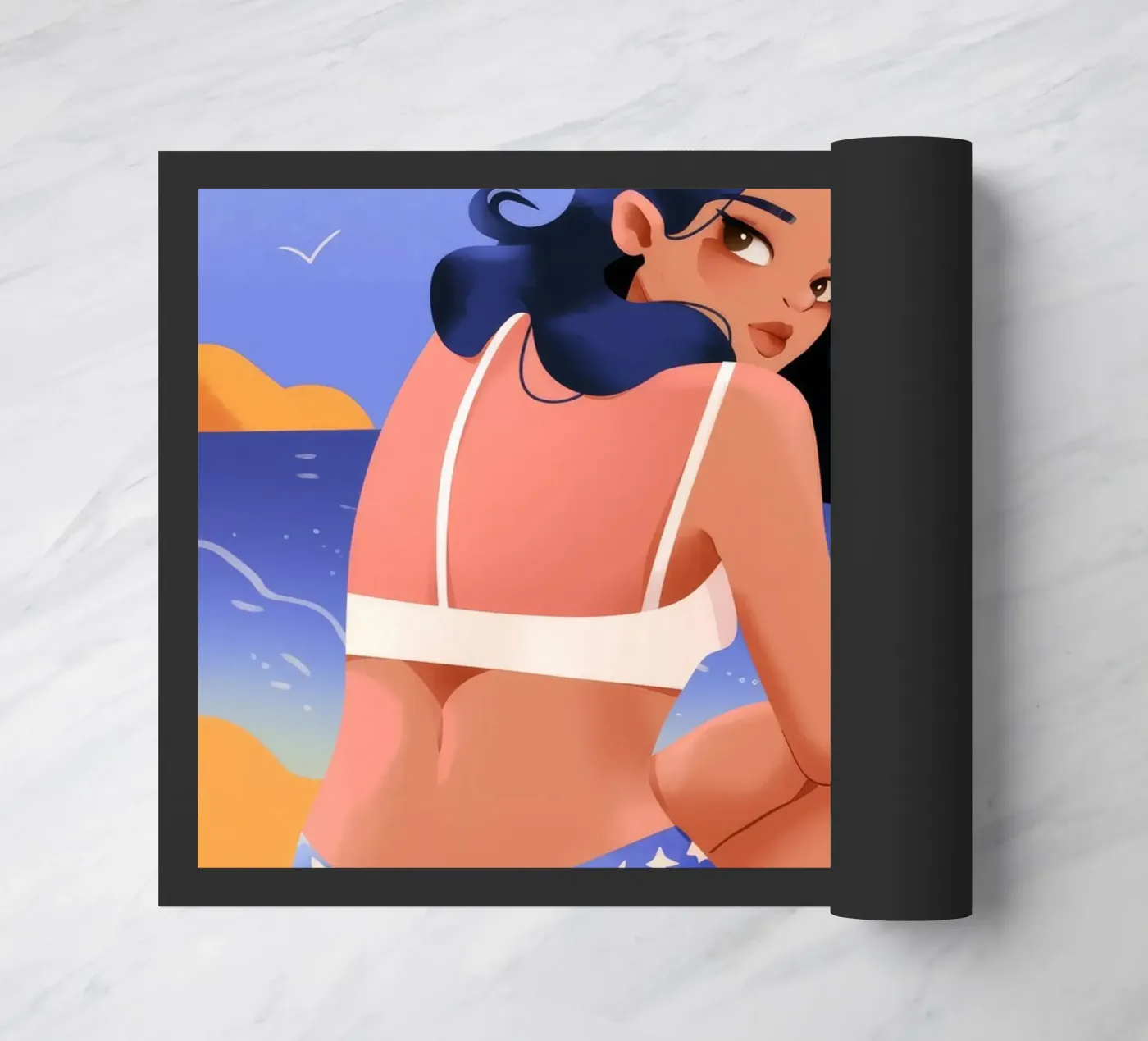 Reflectie aan zee Elegantie deurmat van Prism Palette