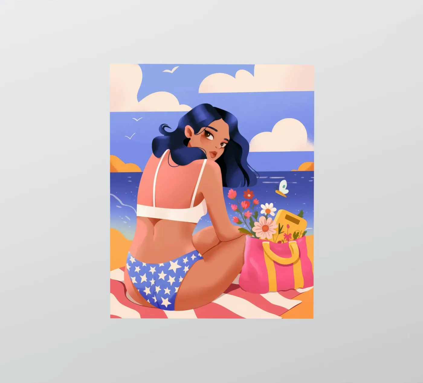 Seaside Reflection Elegance sticker by Prism Palette