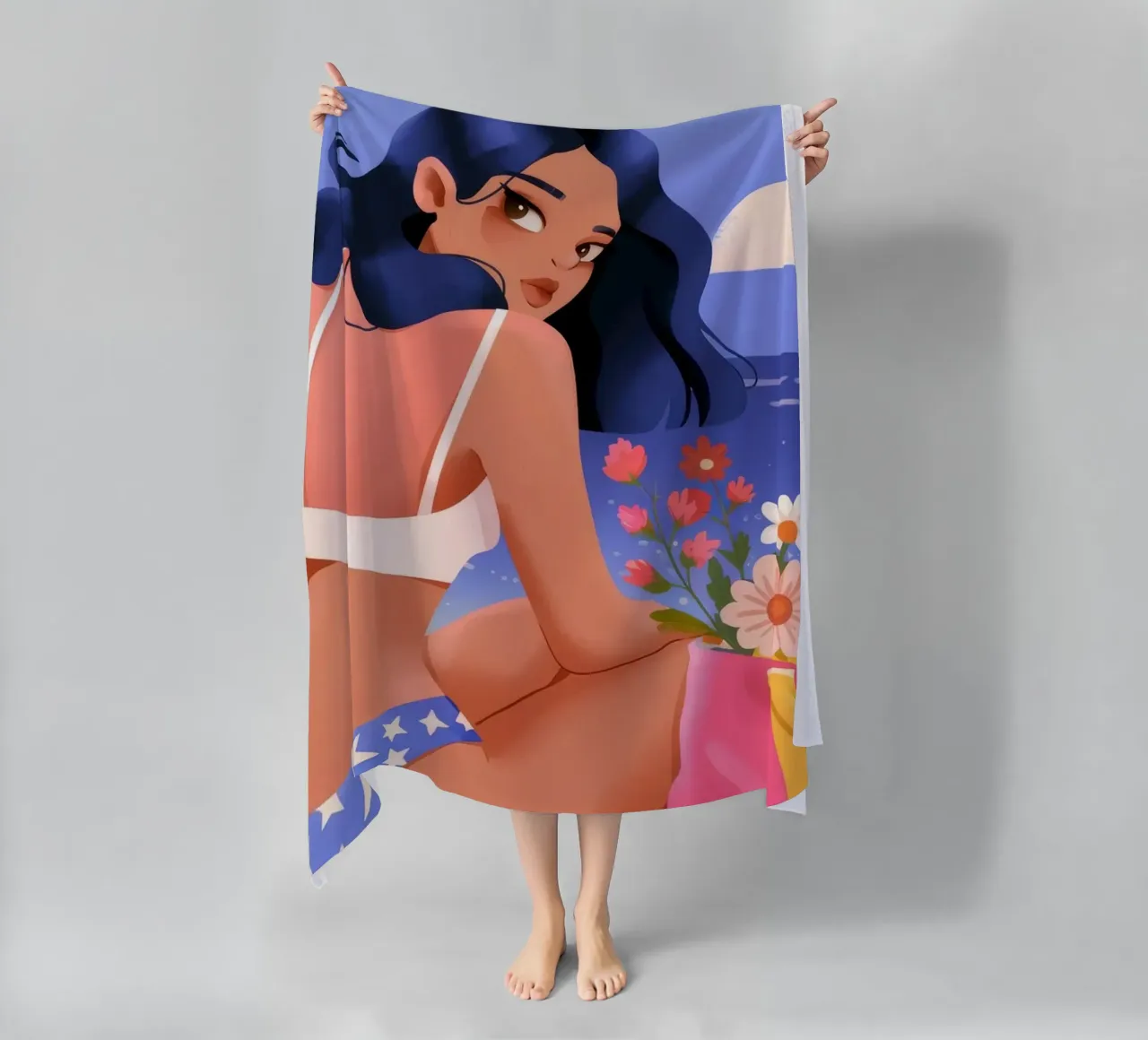 Eleganza del riflesso del mare telo mare da Prism Palette