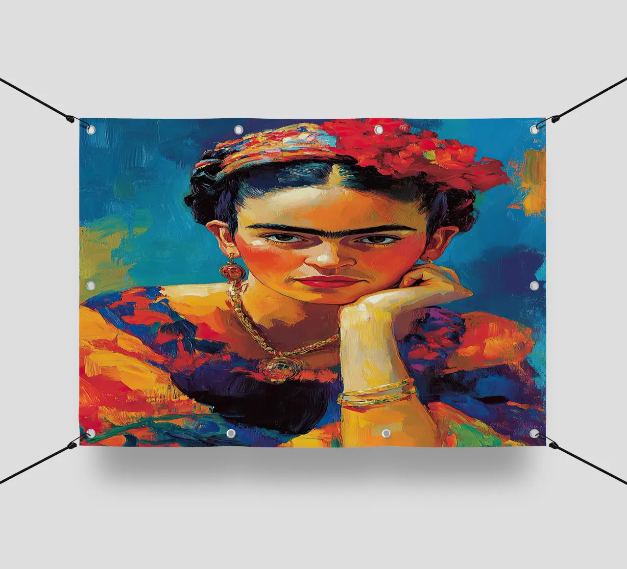 Frida Kahlo - Il calore dell'amore telo in pvc da Fantasias Florales