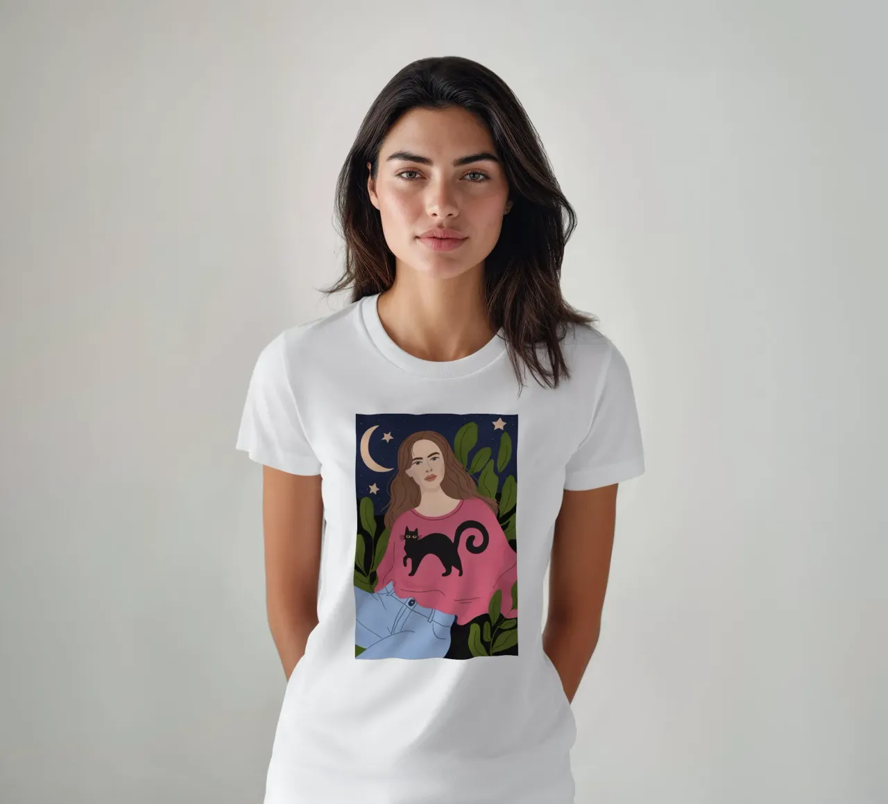 Serenità notturna mistica t-shirt da Prism Palette