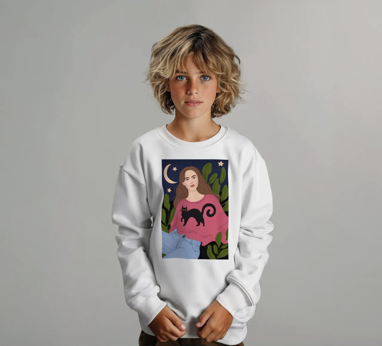 Mystical Night Serenity kids sweatshirt by Prism Palette