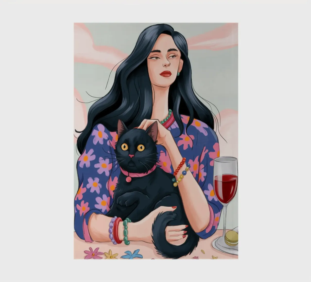 Bohemian Cat Harmony notebook by Prism Palette