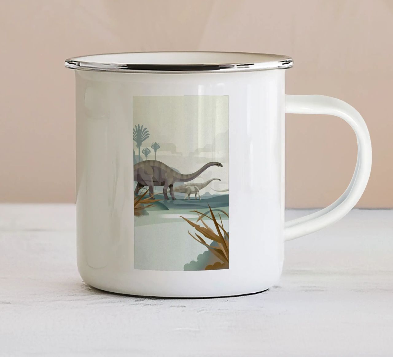 Diplodocus tazza in smalto da Dieter Braun