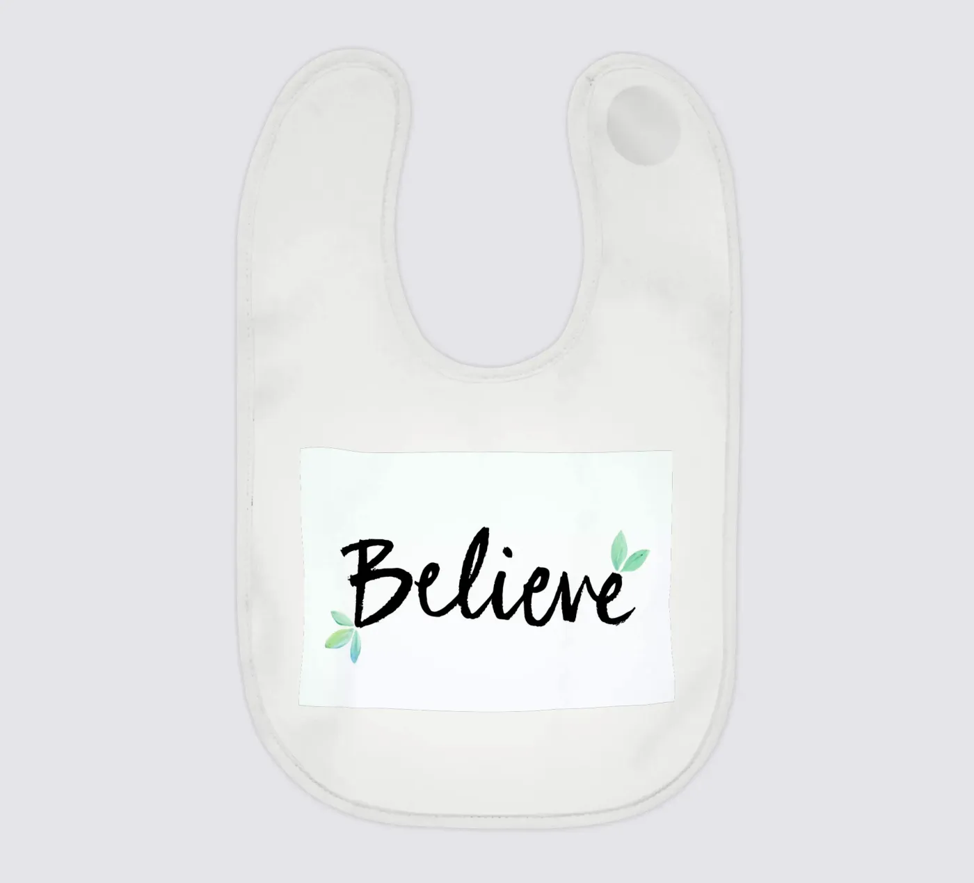 Believe baby bib by Dead Language