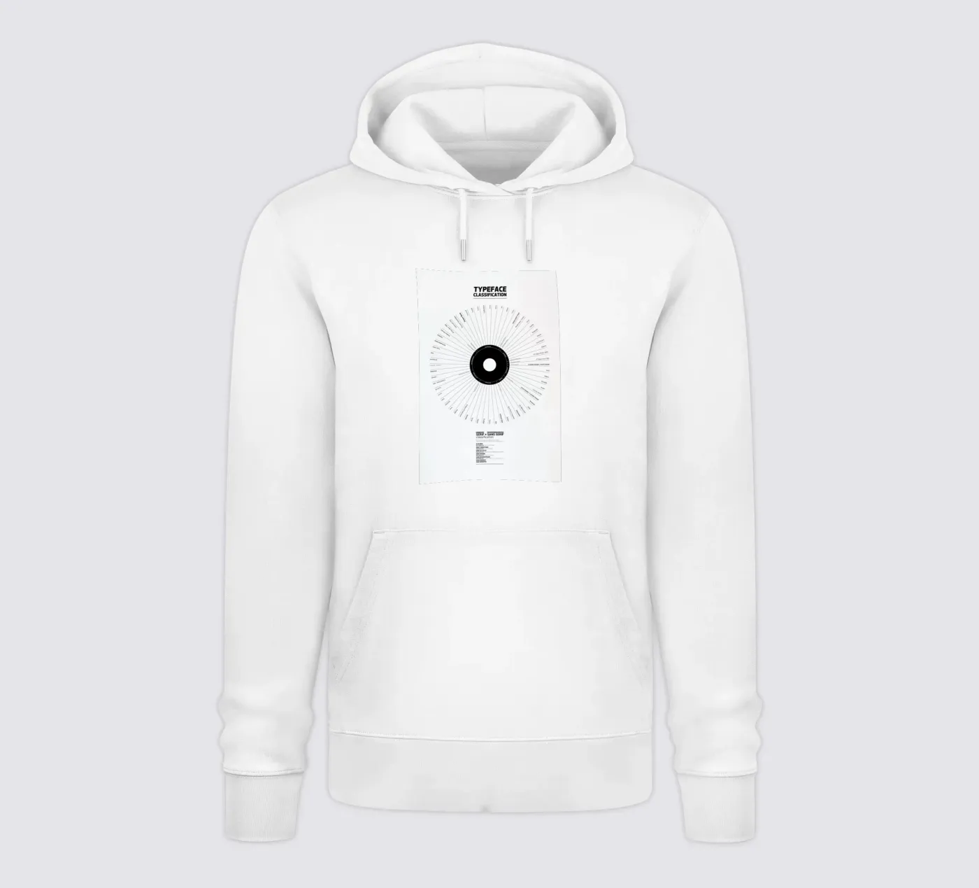 Typeface Classification felpa con cappuccio da Marcin Plonka