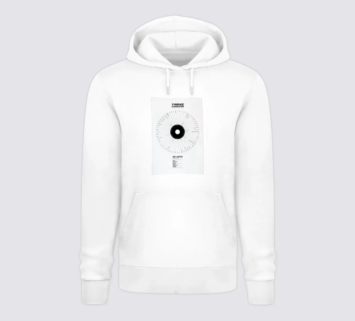 Typeface Classification felpa con cappuccio da Marcin Plonka