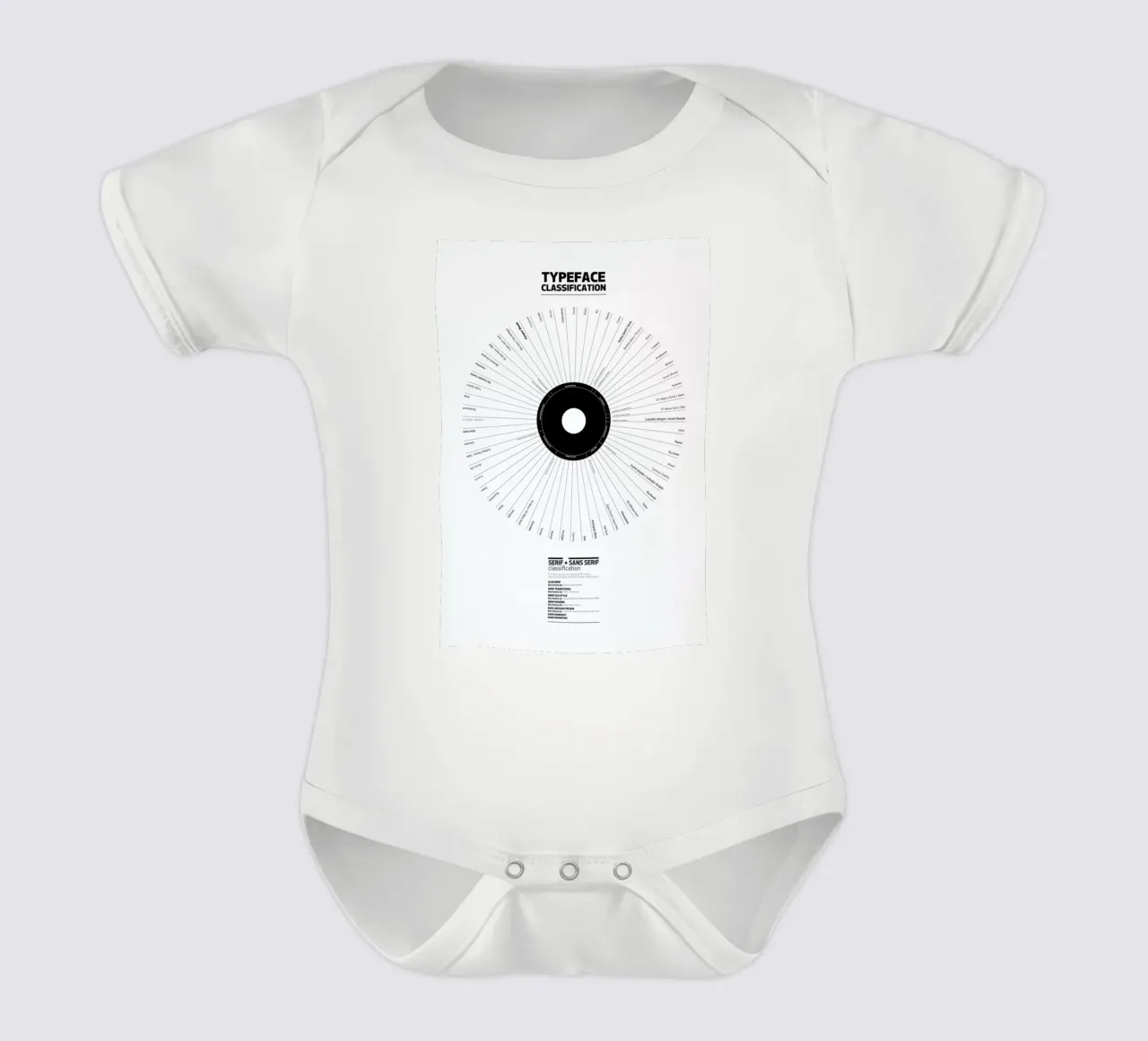 Typeface Classification body neonato maniche corte da Marcin Plonka