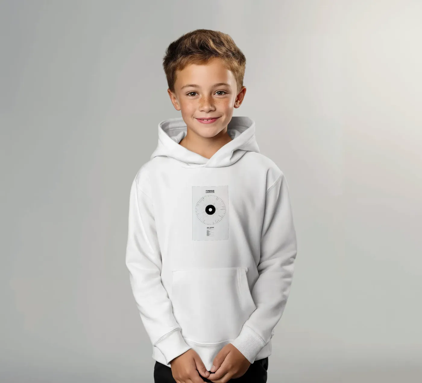 Typeface Classification kinder hoodie van Marcin Plonka